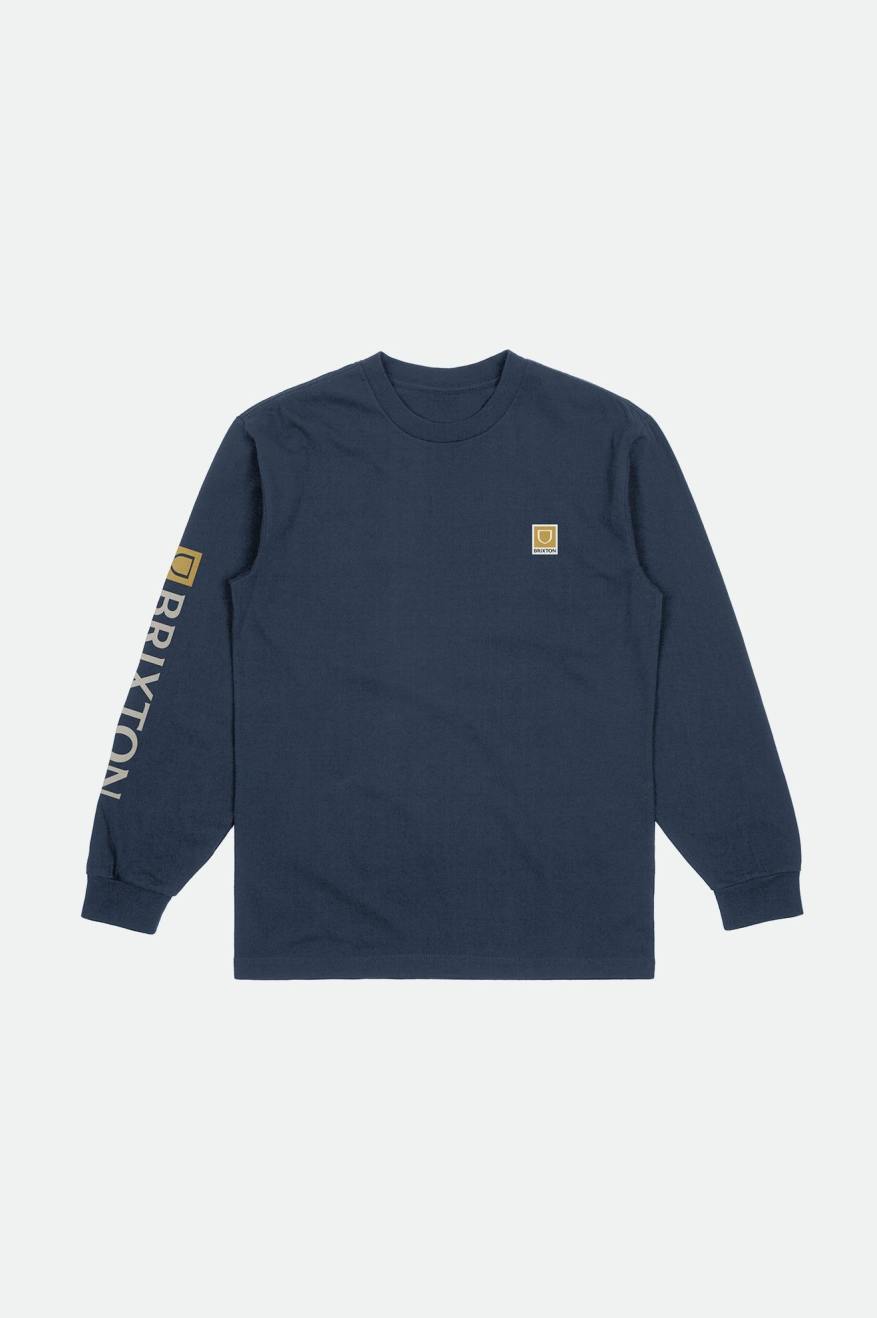 Brixton Beta II L/S Standard Férfi Felsők Kék | GNKW-78032