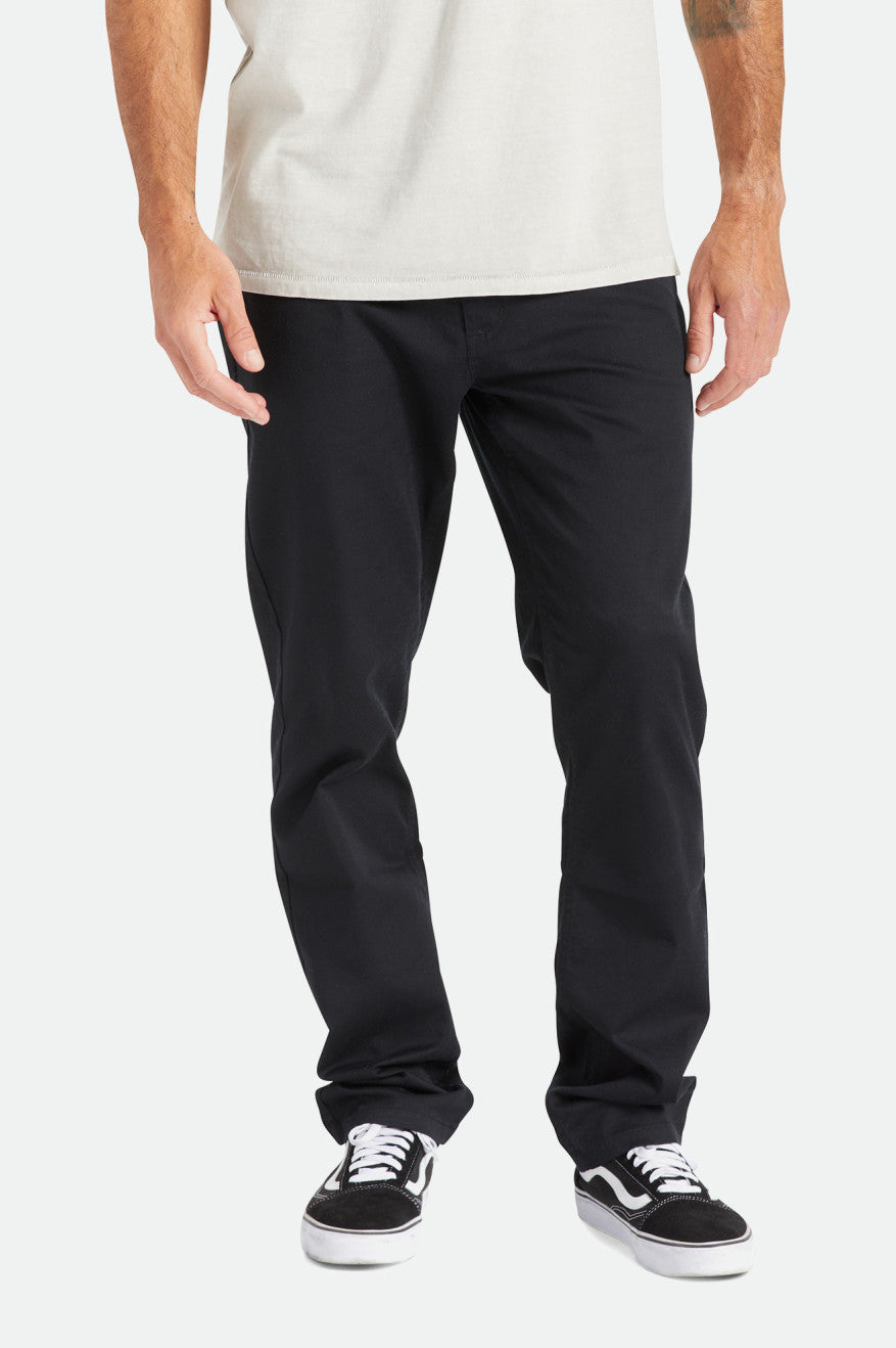 Brixton Choice Chino Regular Férfi Nadrág Fekete | SOWH-91273