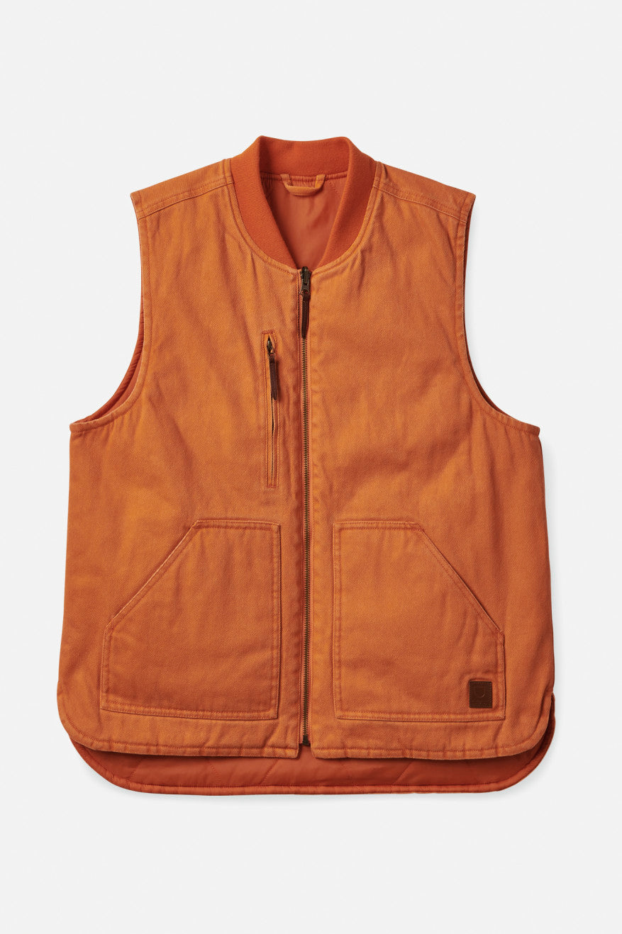 Brixton Abraham Reversible Vest Férfi Kabát Narancssárga | SXYN-24569