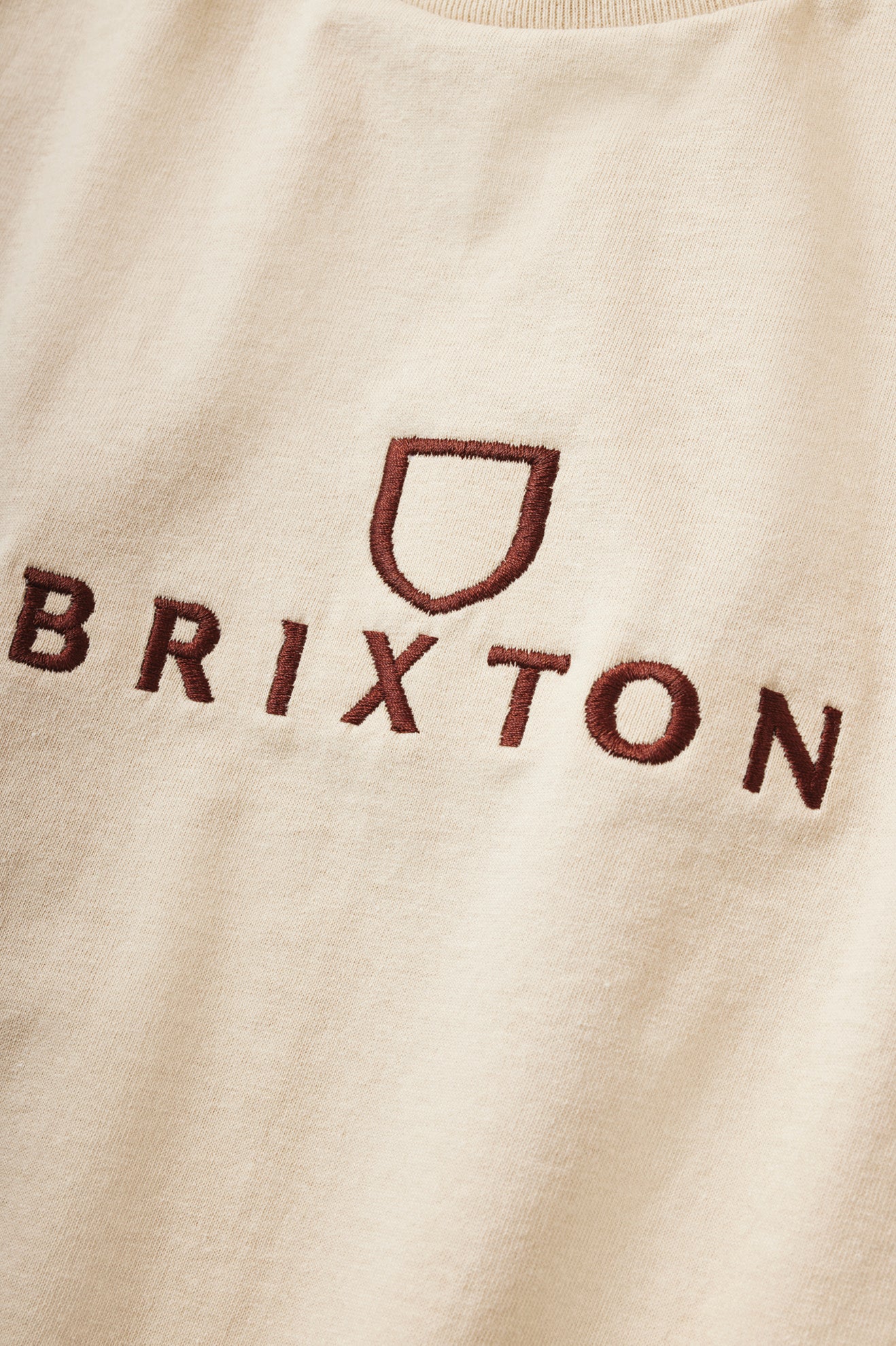 Brixton Alpha Thread S/S Standard Férfi Felsők Krém | SPAD-74068