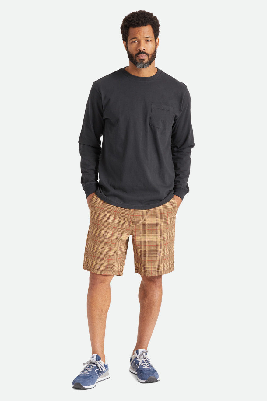 Brixton Basic L/S Pocket Férfi Felsők Fekete | JMLW-62701