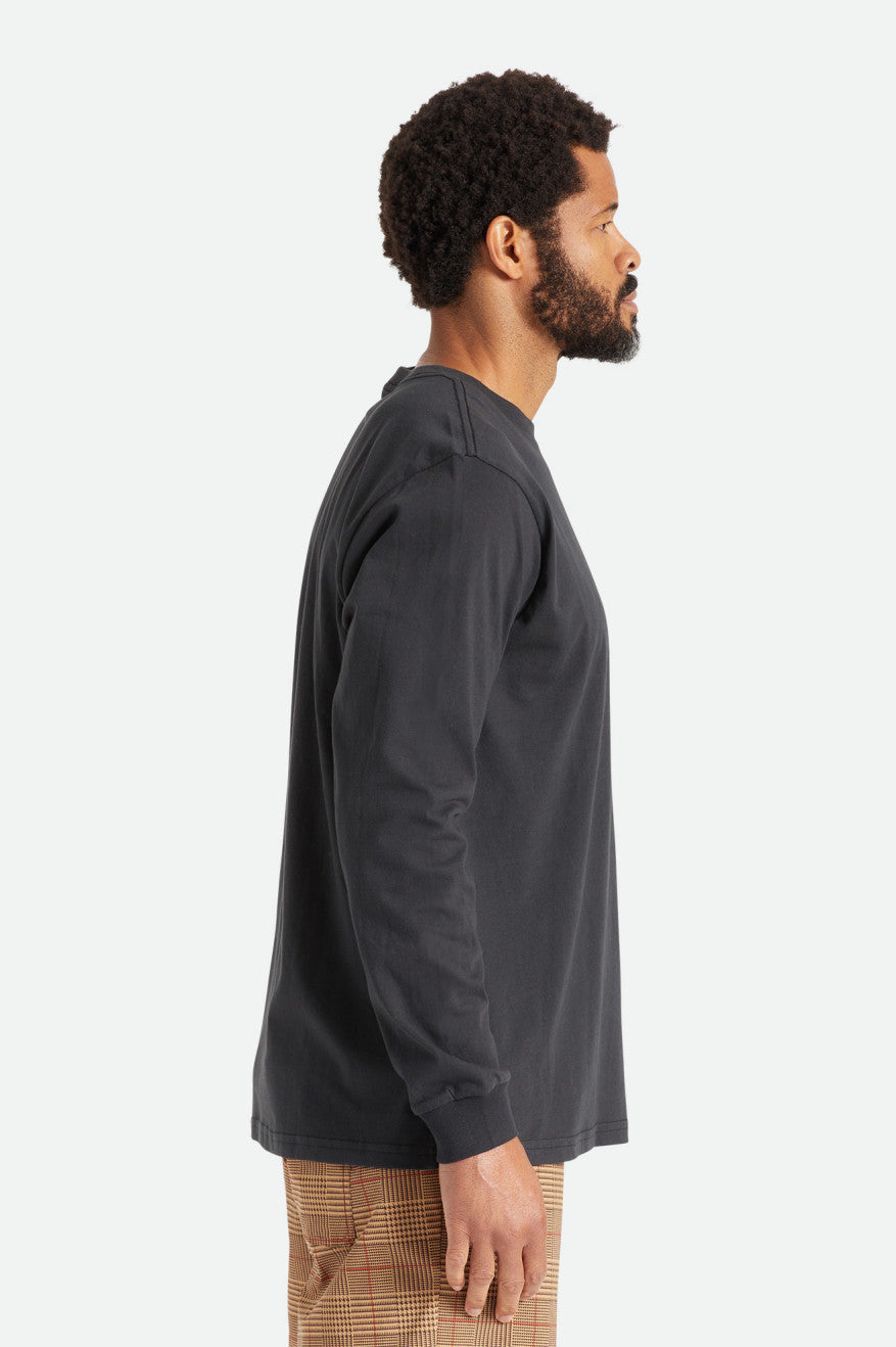 Brixton Basic L/S Pocket Férfi Felsők Fekete | JMLW-62701