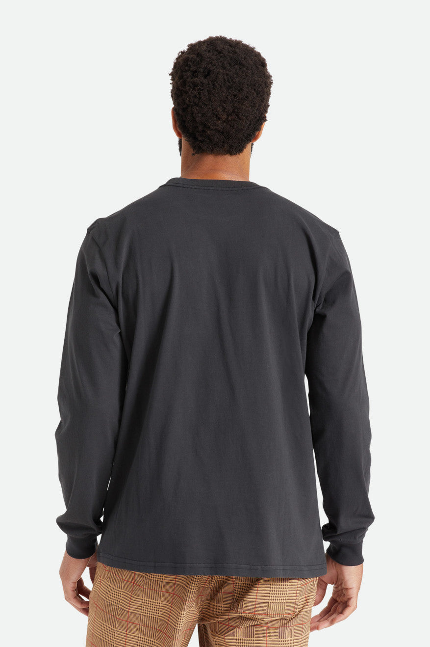 Brixton Basic L/S Pocket Férfi Felsők Fekete | JMLW-62701