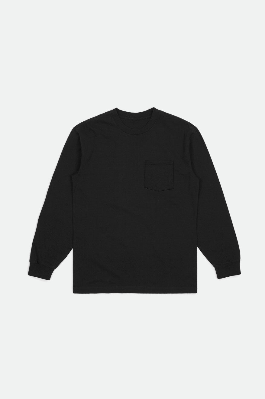 Brixton Basic L/S Pocket Férfi Felsők Fekete | JMLW-62701