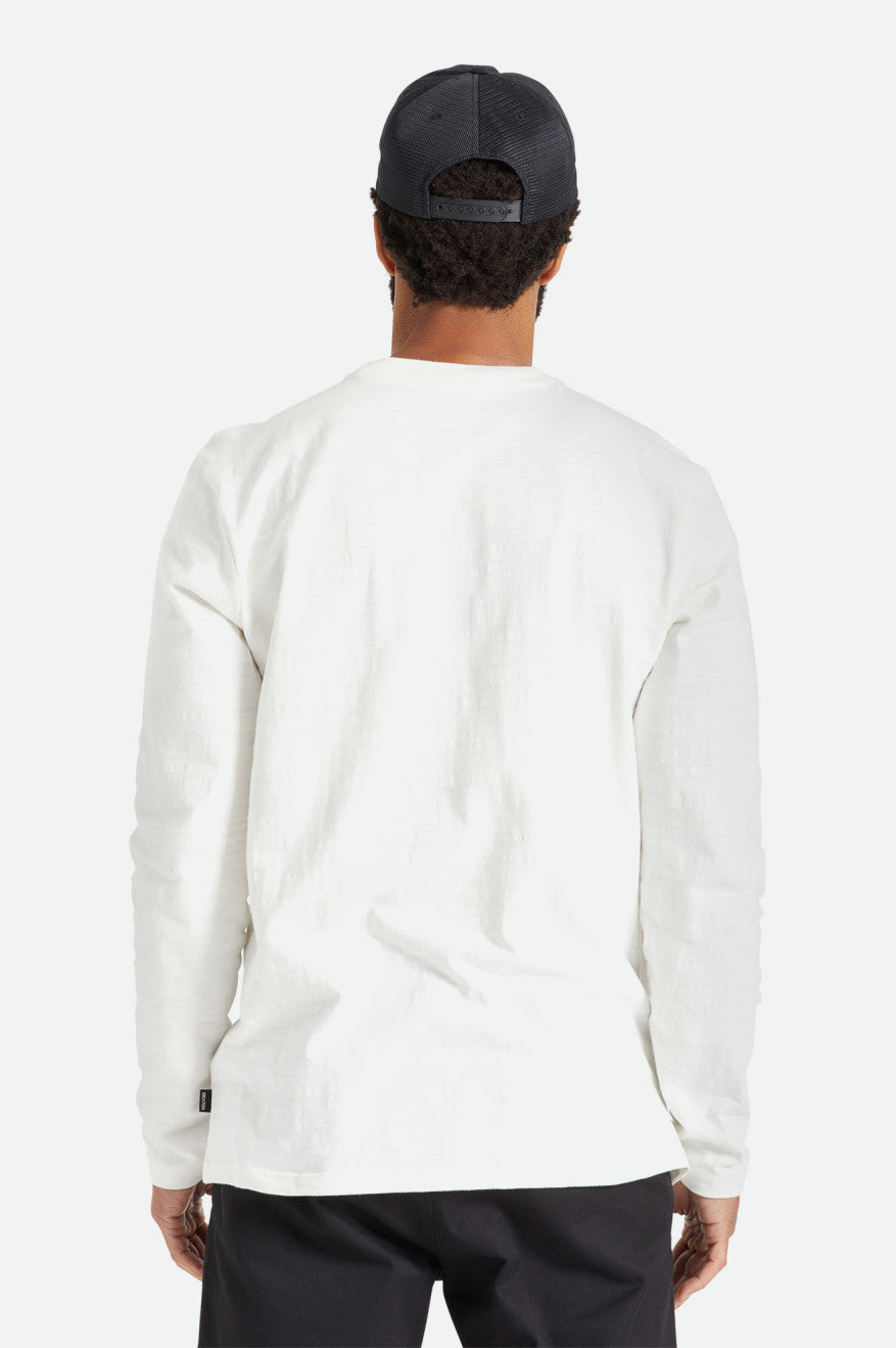 Brixton Basic Slub L/S Pocket Férfi Felsők Fehér | AMUG-87940