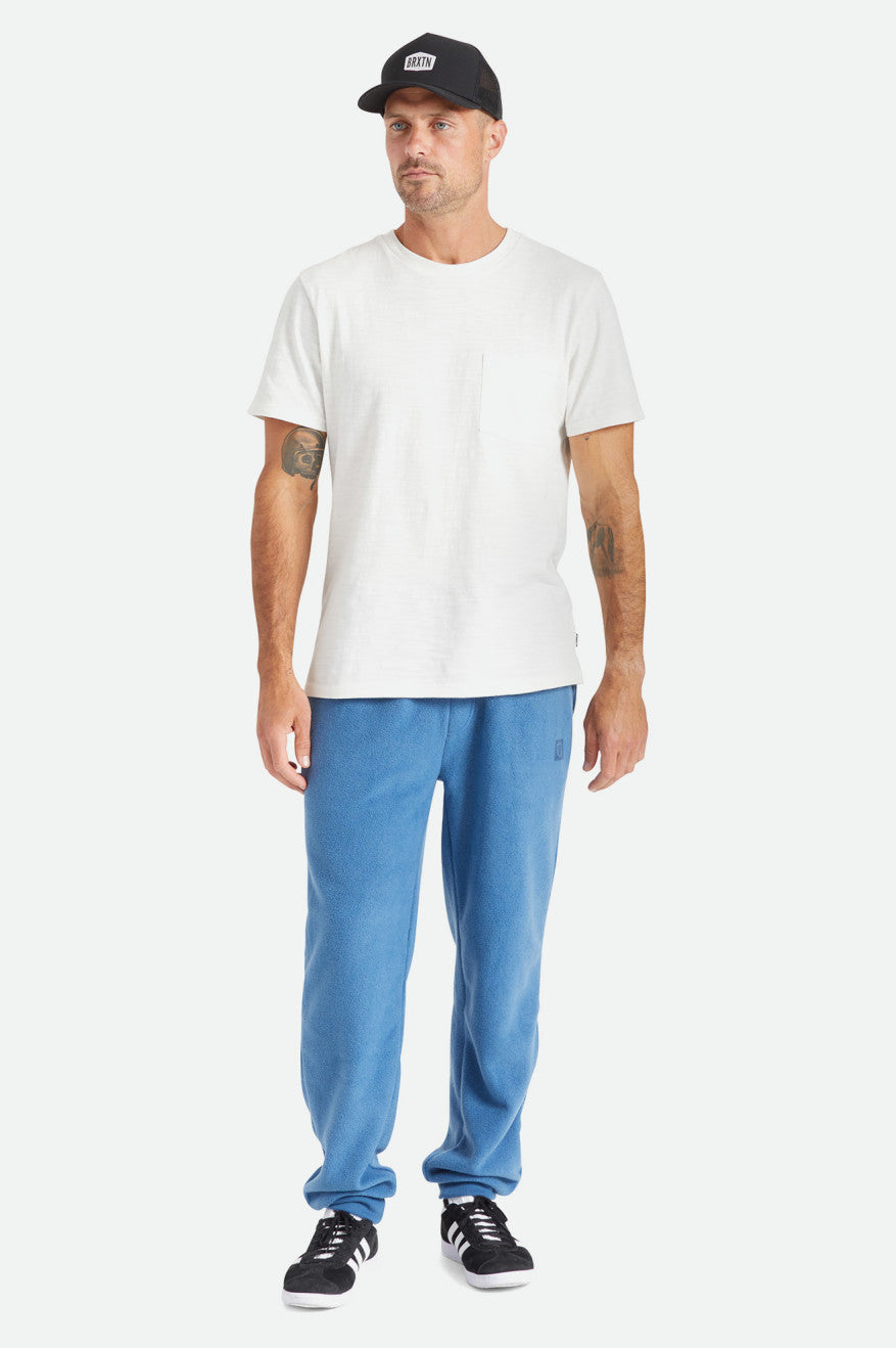 Brixton Basic Slub S/S Pocket Férfi Felsők Fehér | ZMAE-70124