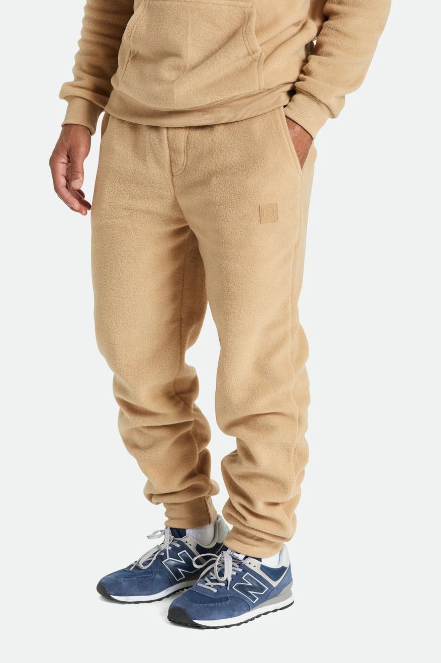 Brixton Blanket Fleece Jogger Férfi Kapucnis Pulóver Bézs | WCIB-18253