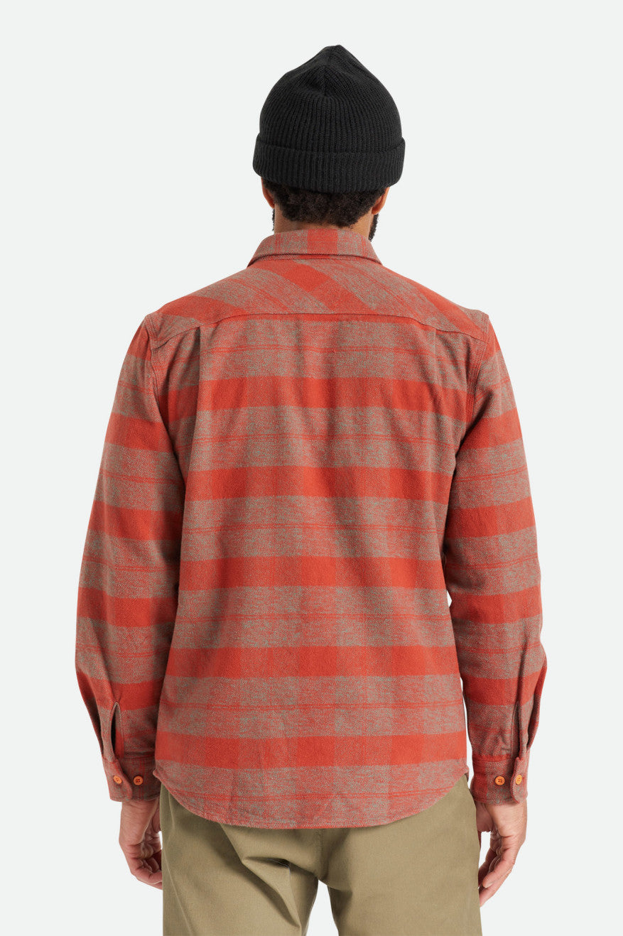 Brixton Bowery Heavy Weight L/S Férfi Flanel Felsők Piros | FXNP-17285