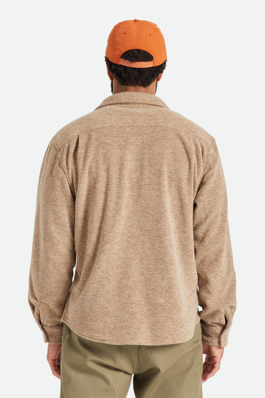 Brixton Bowery L/S Arctic Stretch Fleece Férfi Szövött Felsők Bézs | VNHE-24759