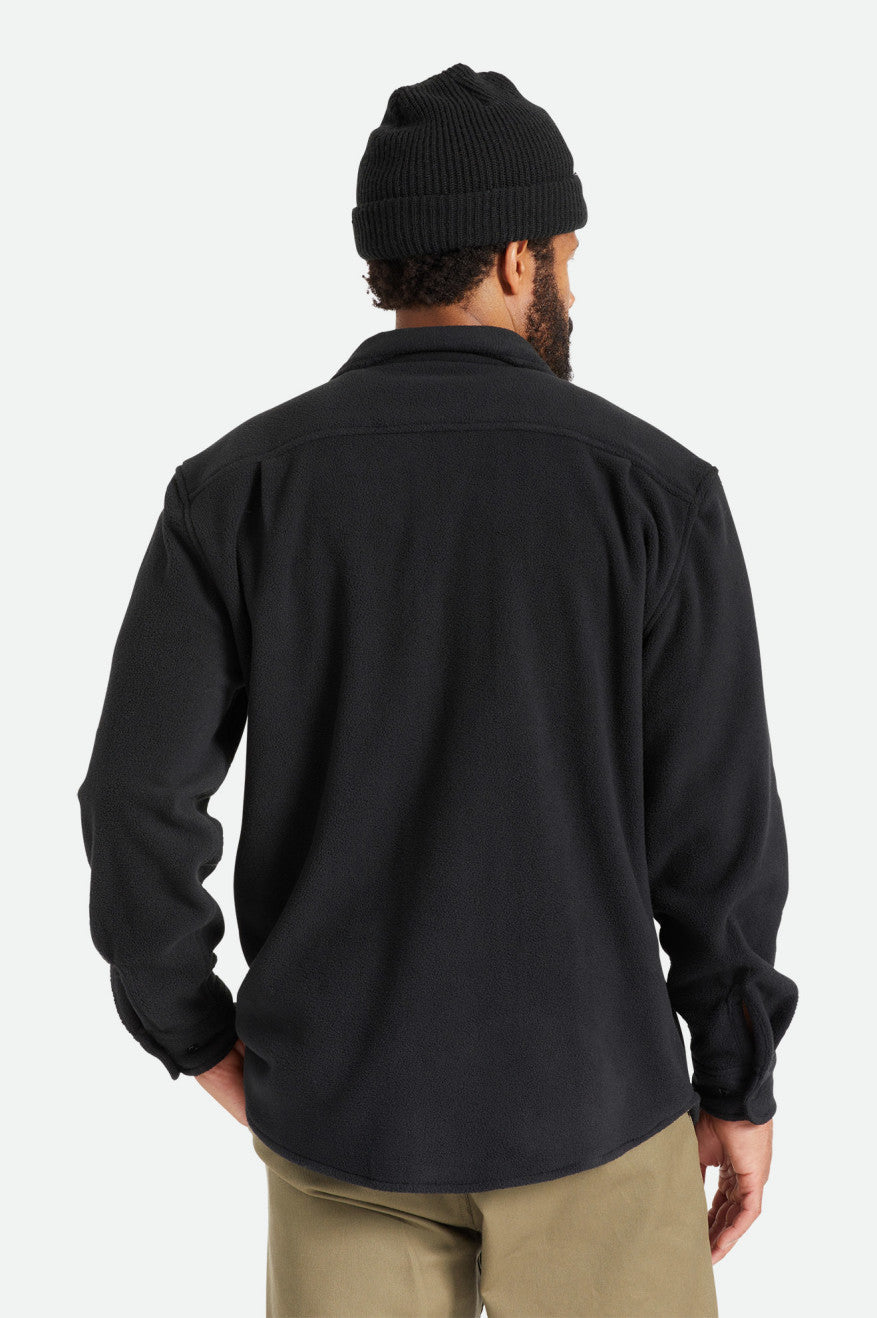 Brixton Bowery L/S Arctic Stretch Fleece Férfi Szövött Felsők Fekete | WGHP-58934