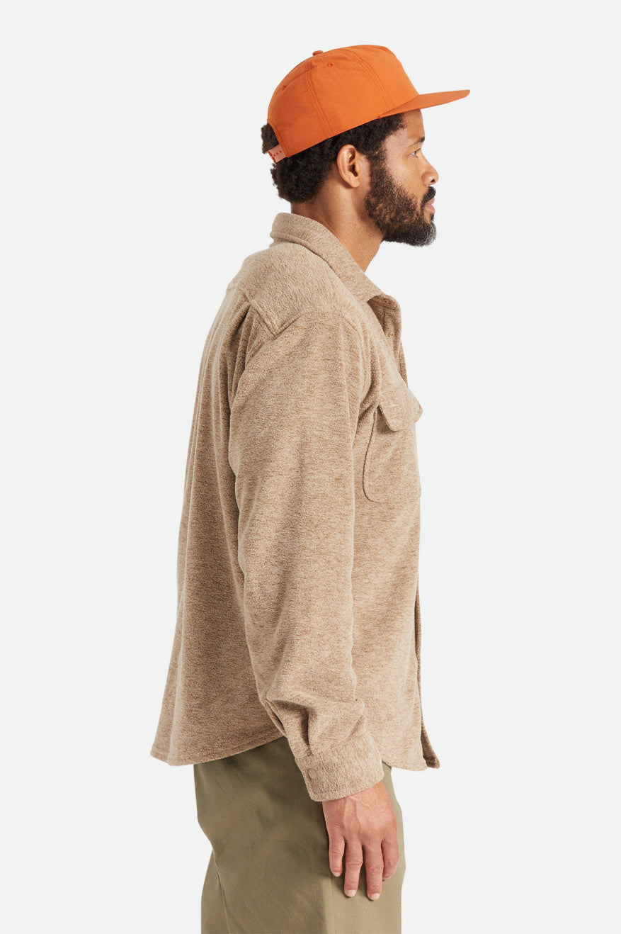 Brixton Bowery L/S Arctic Stretch Fleece Férfi Flanel Felsők Bézs | WURZ-41362