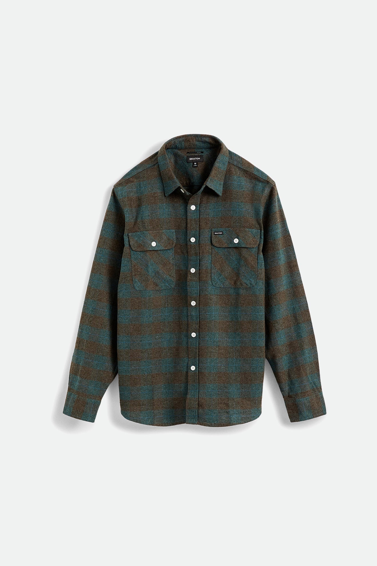 Brixton Bowery L/S Férfi Flanel Felsők Kék | QYTR-45381