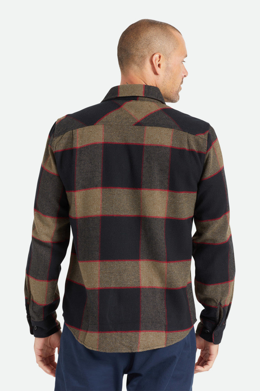 Brixton Bowery L/S Férfi Flanel Felsők Szürke | VXTC-19642