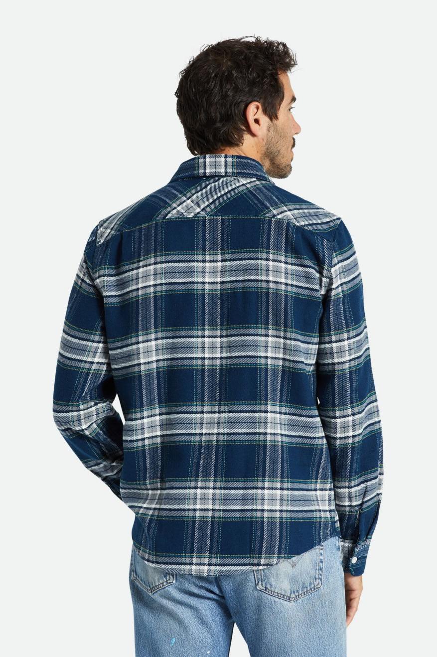 Brixton Bowery L/S Férfi Flanel Felsők Szürke | WRGC-46350