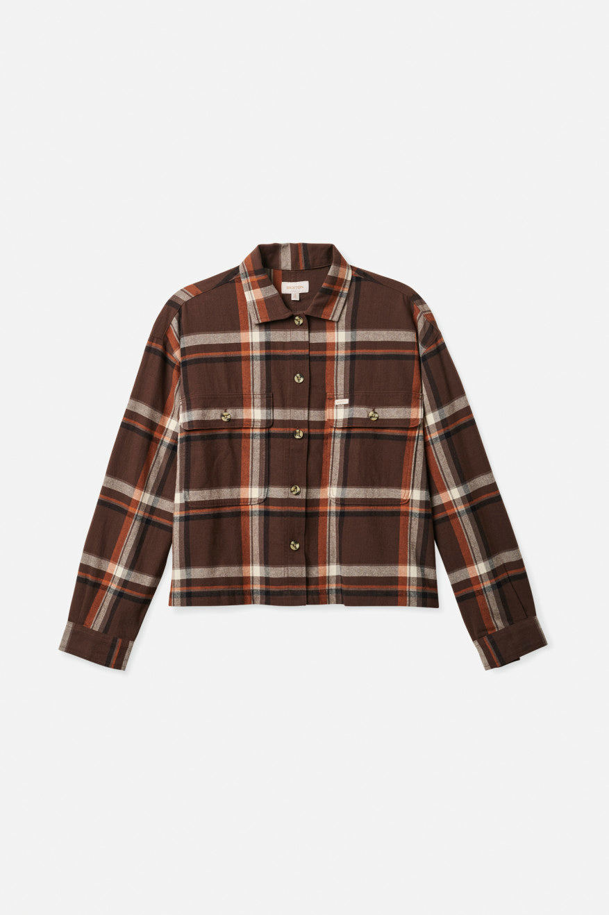 Brixton Bowery L/S Női Felsők Barna | ACUE-86123