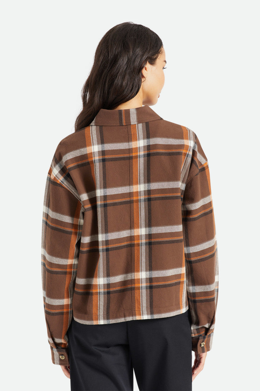 Brixton Bowery L/S Női Flanel Felsők Barna | NGQT-27569