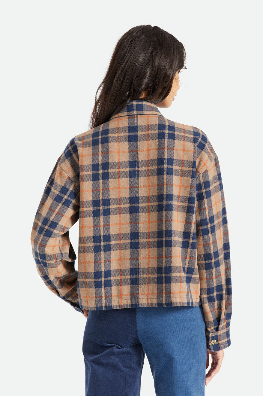 Brixton Bowery L/S Női Flanel Felsők Mélyzöld | YNXD-96247