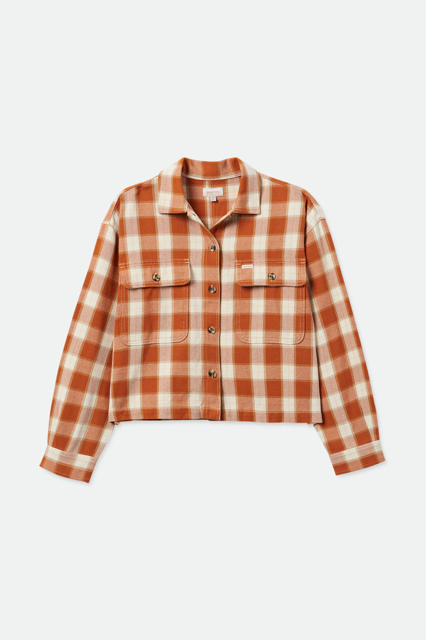 Brixton Bowery L/S Női Flanel Felsők Narancssárga | LUVR-91306