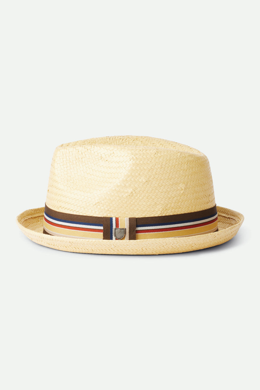 Brixton Castor Straw Férfi Fedoras Barna | QHNB-69708