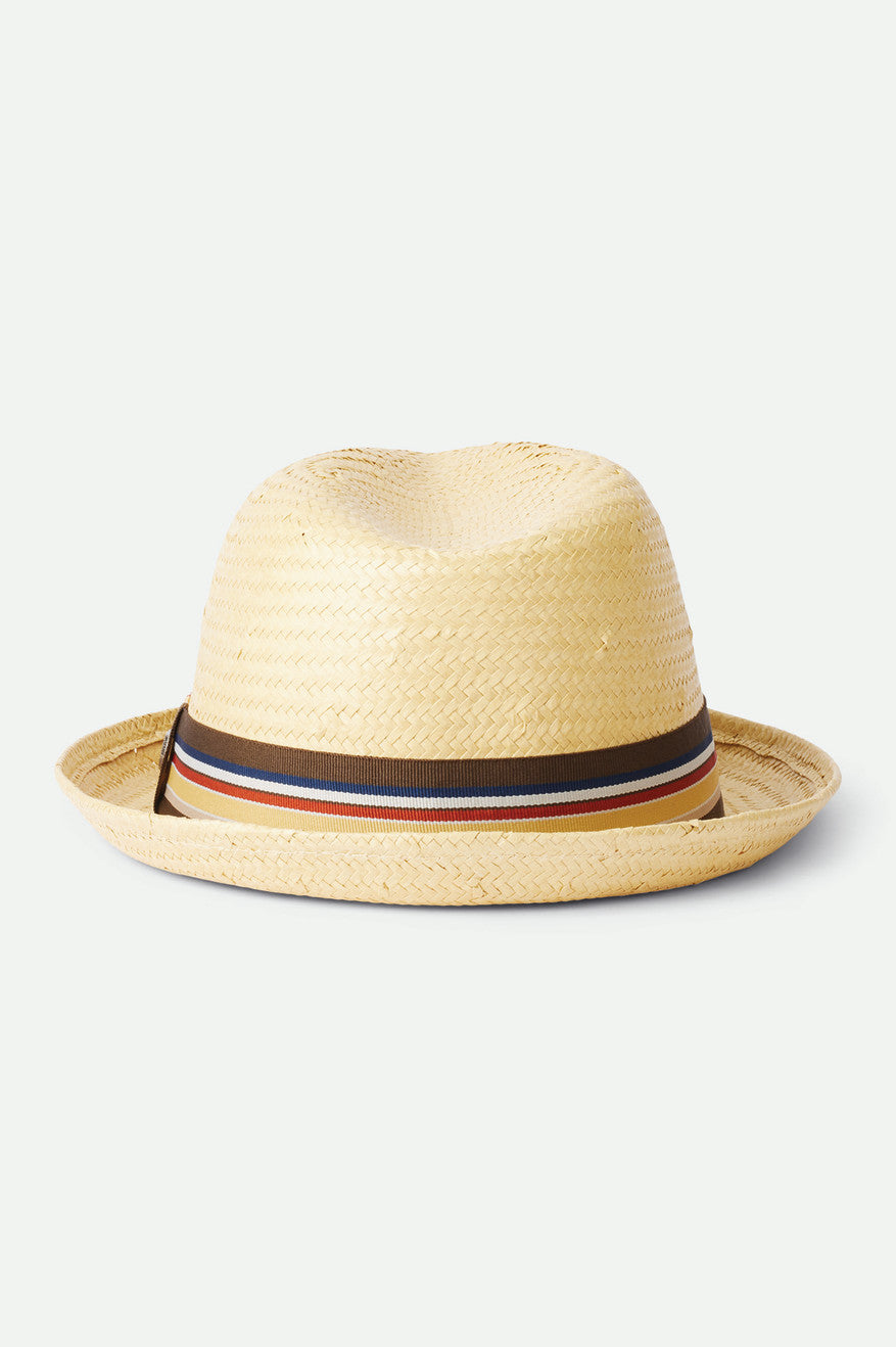 Brixton Castor Straw Férfi Fedoras Barna | QHNB-69708