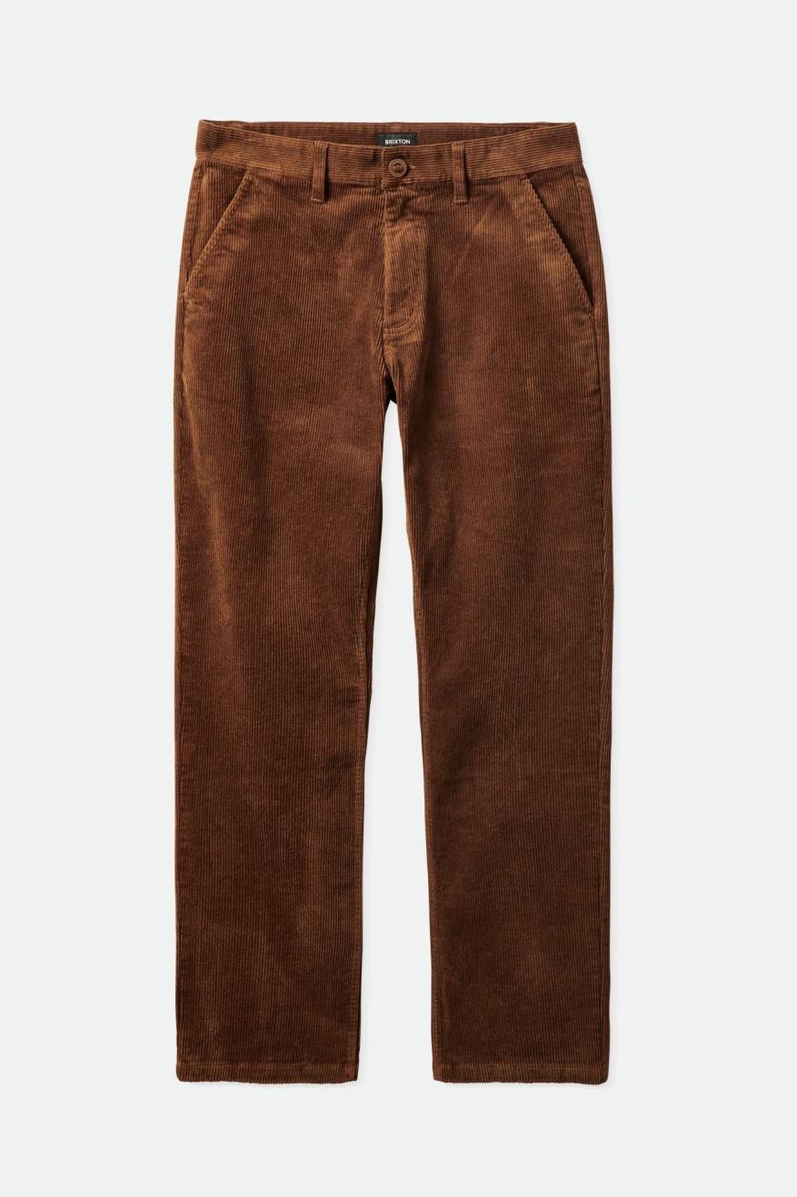 Brixton Choice Chino Regular Férfi Nadrág Barna | XZOR-59468