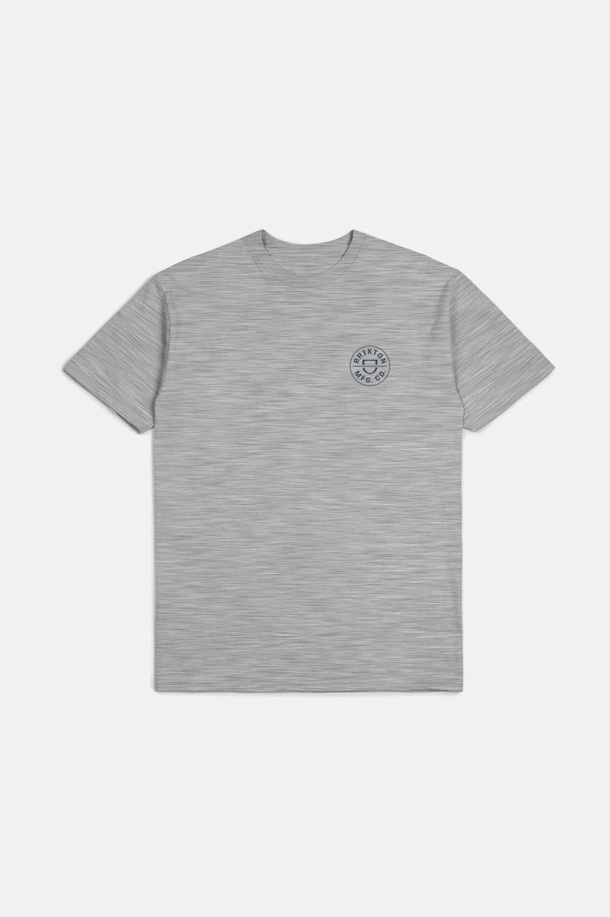 Brixton Crest II S/S Standard Férfi Felsők Szürke Sötét | TUMF-85490