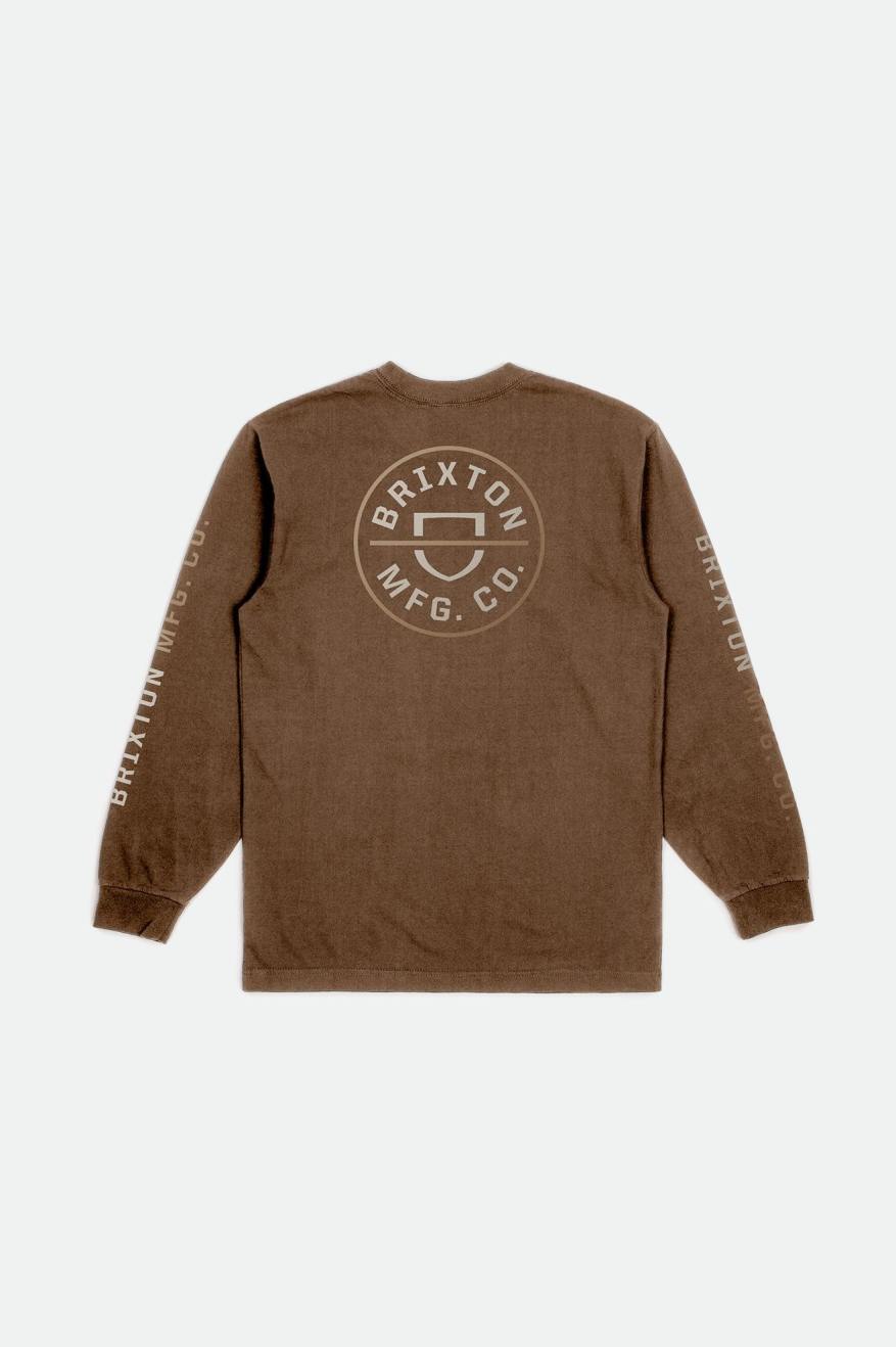 Brixton Crest L/S Standard Férfi Felsők Bézs | WGQN-62078