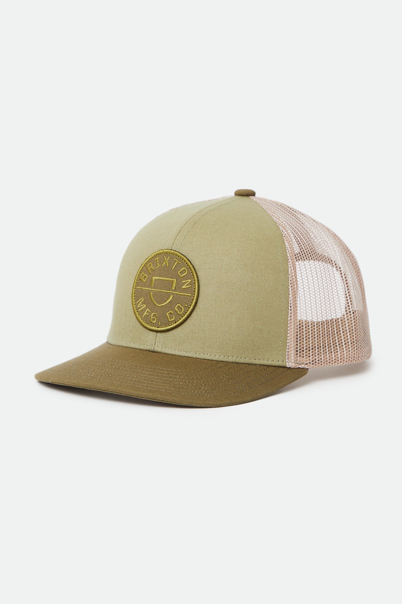 Brixton Crest NetPlus MP Mesh Cap Férfi Sapkák Olivazöld | HJZS-06934