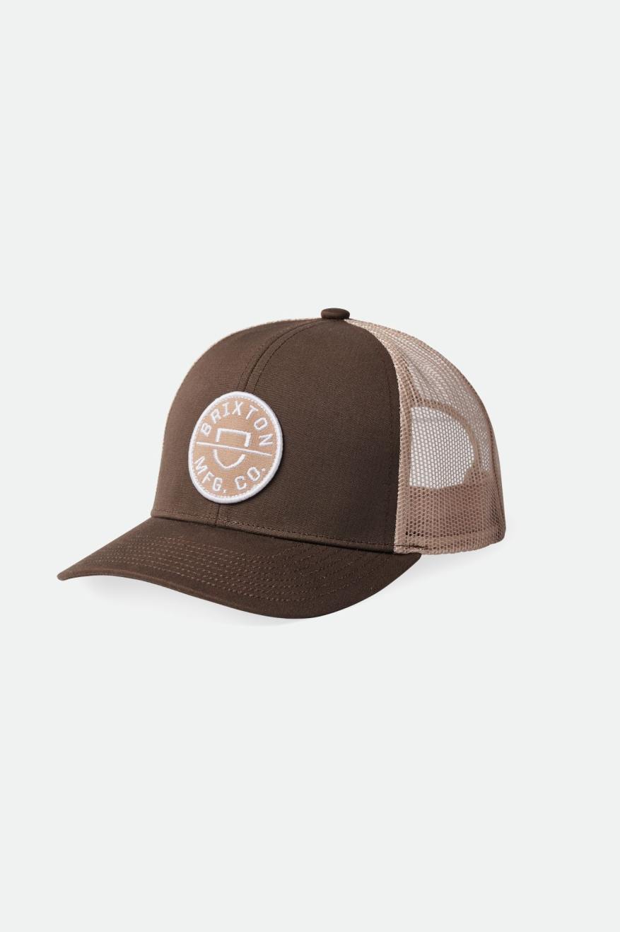 Brixton Crest NetPlus MP Mesh Cap Férfi Sapkák Barna | PIVE-08967