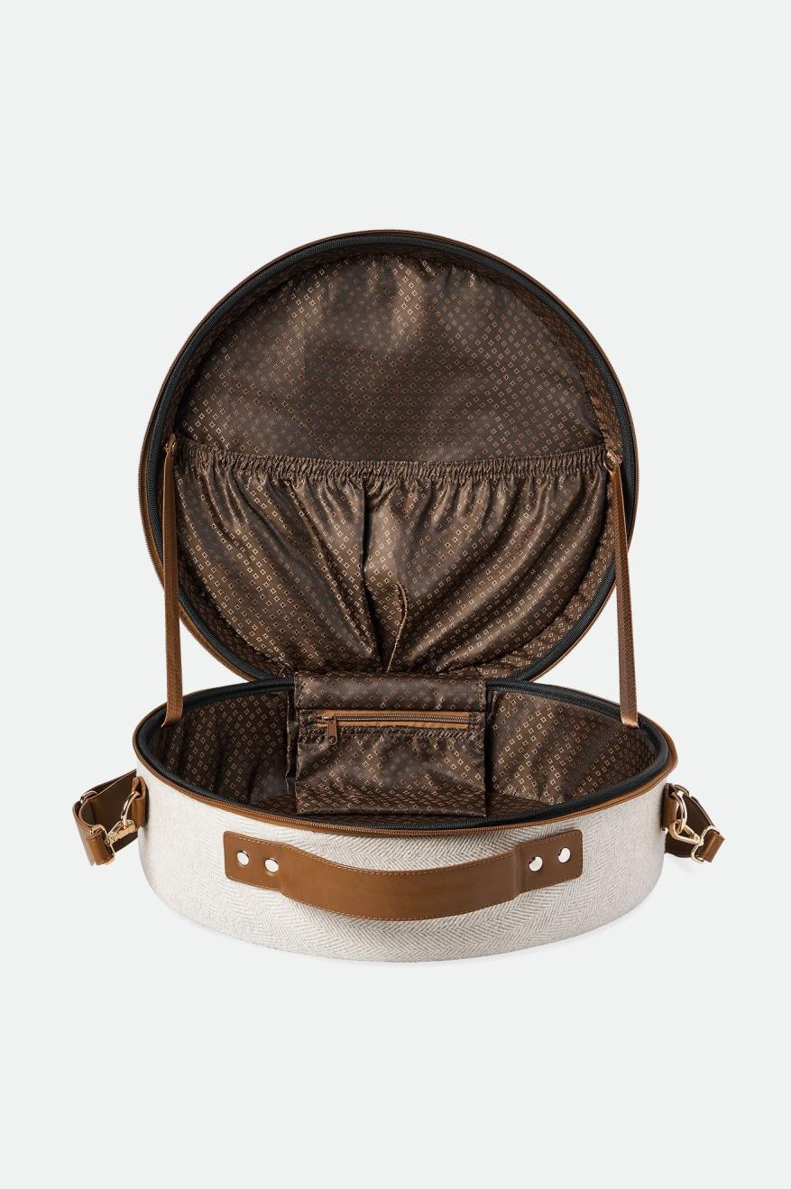 Brixton Done Proper Fedora Travel Case Unisex Kiegészítők Krém Bézs | YGAS-84713