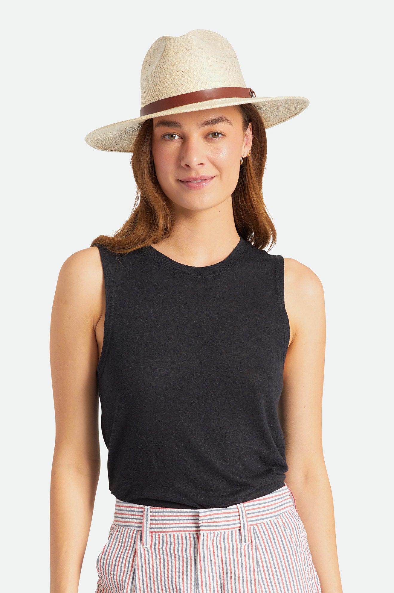 Brixton Field Proper Straw Hat Női Kalap Bézs | GBXJ-61398