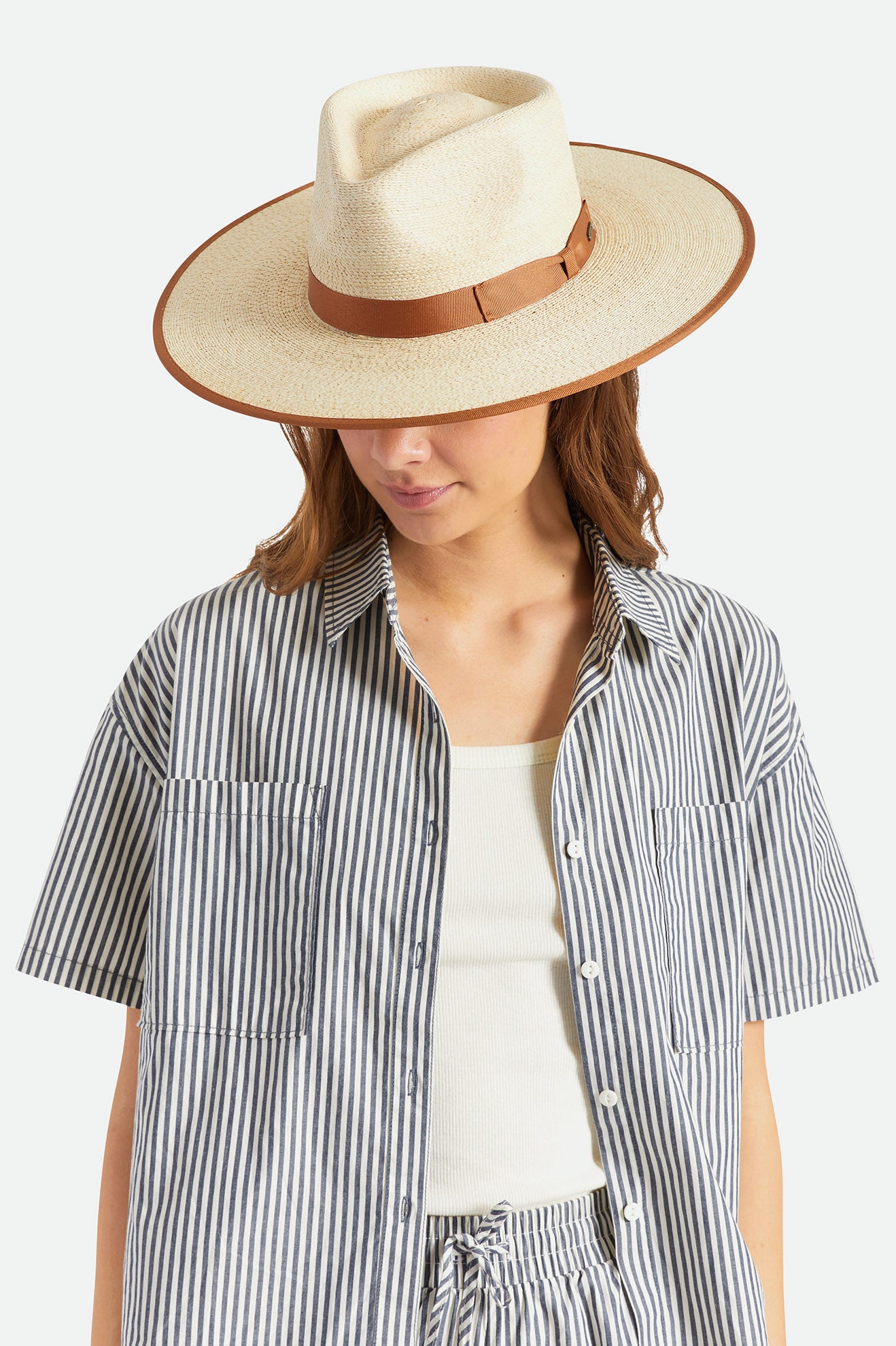 Brixton Jo Straw Rancher Hat Női Kalap Bézs | HZRT-32105