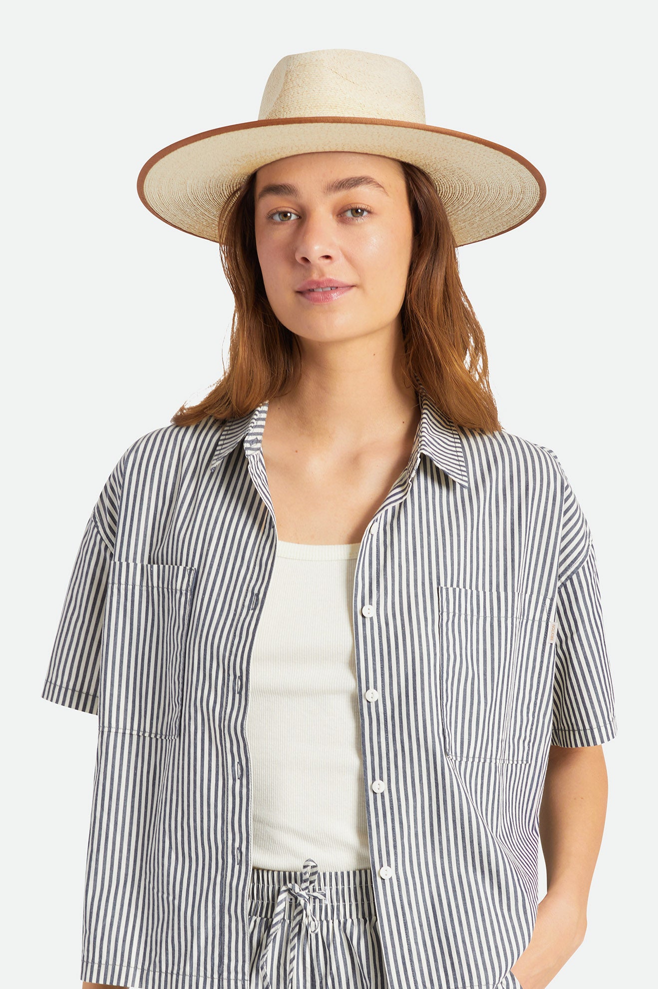 Brixton Jo Straw Rancher Hat Női Kalap Bézs | HZRT-32105