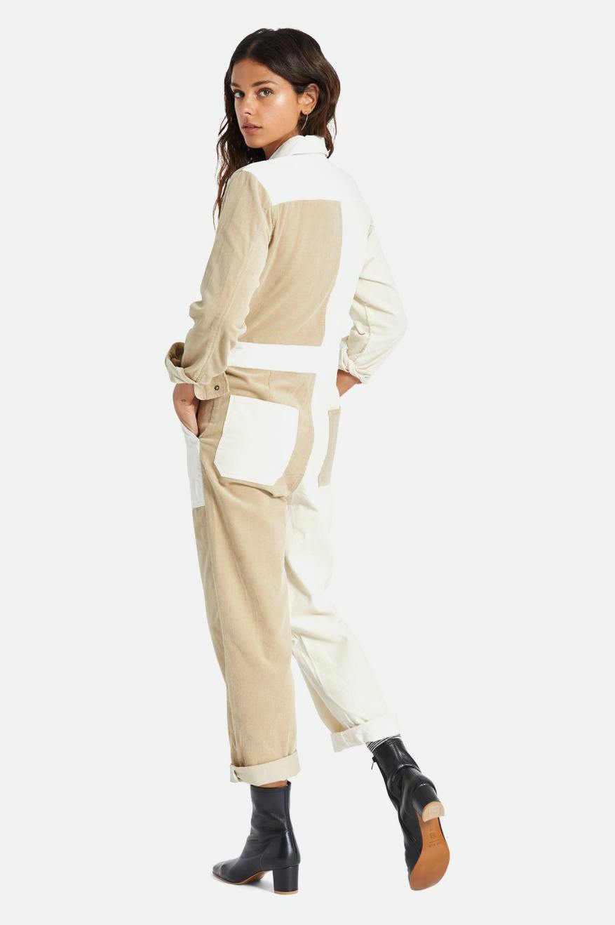 Brixton Mersey Coverall Női Jumpsuit Világos Sárga | CEDM-46207