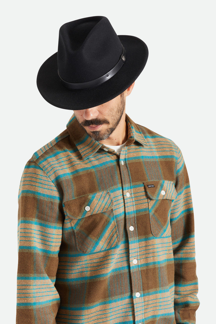 Brixton Messer Fedora Női Fedoras Fekete | FEJS-96182