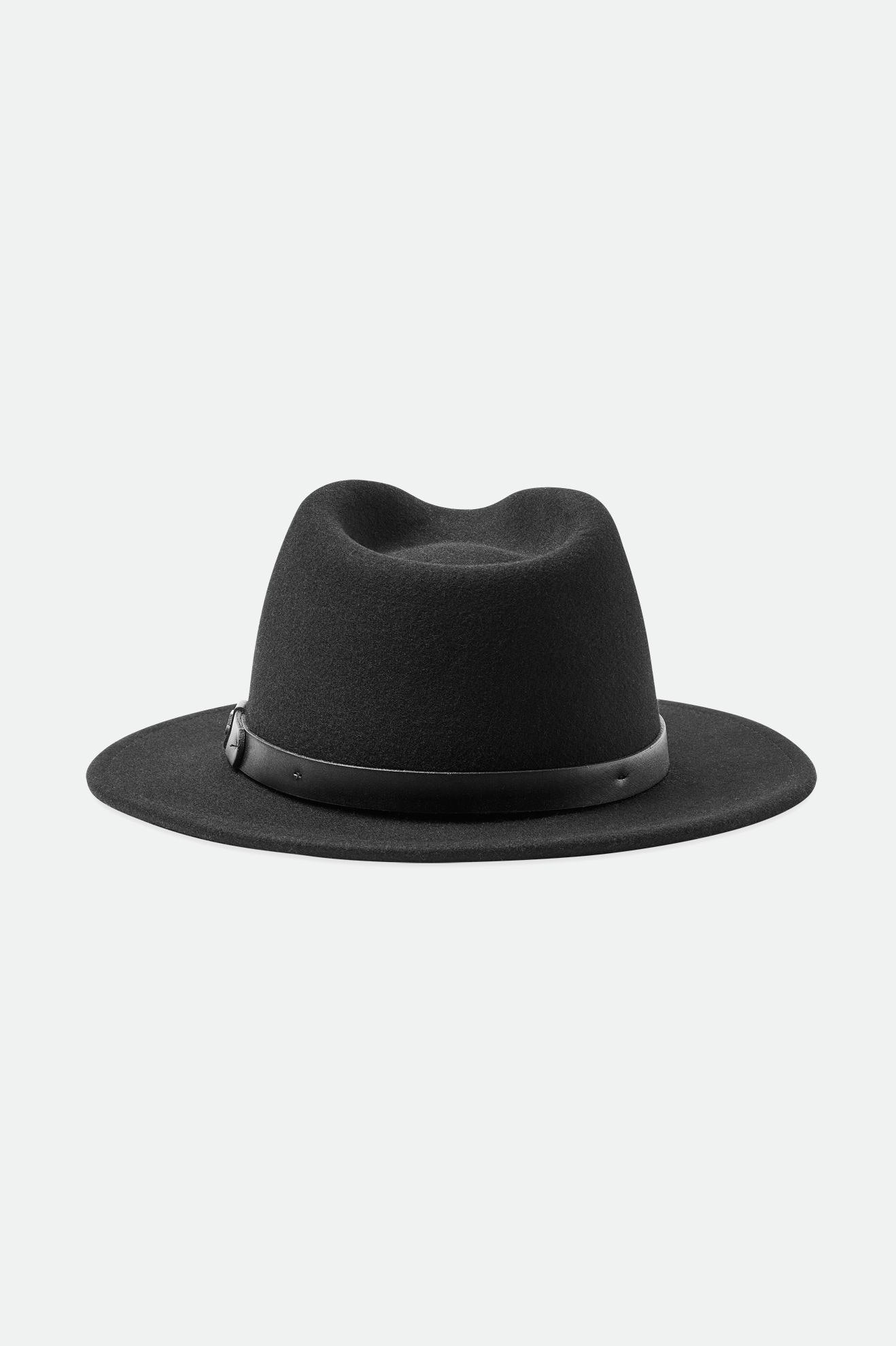 Brixton Messer Férfi Fedoras Fekete | VSHX-17486