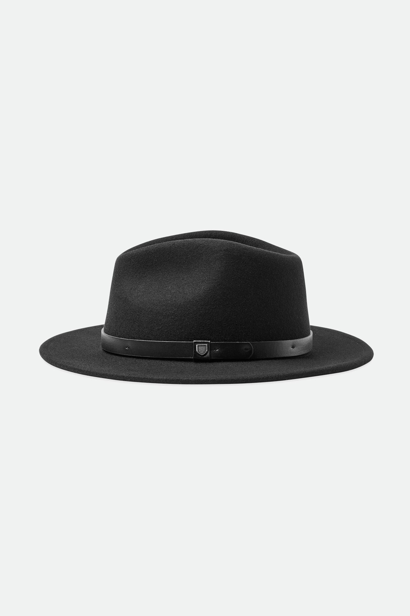 Brixton Messer Férfi Fedoras Fekete | VSHX-17486