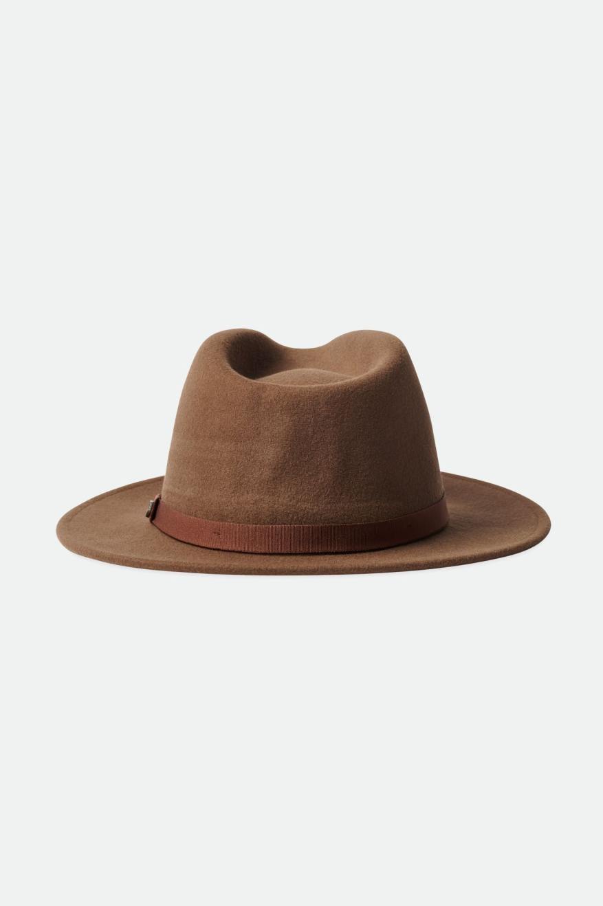 Brixton Messer Packable Fedora Női Fedoras Barna | VIQJ-18549