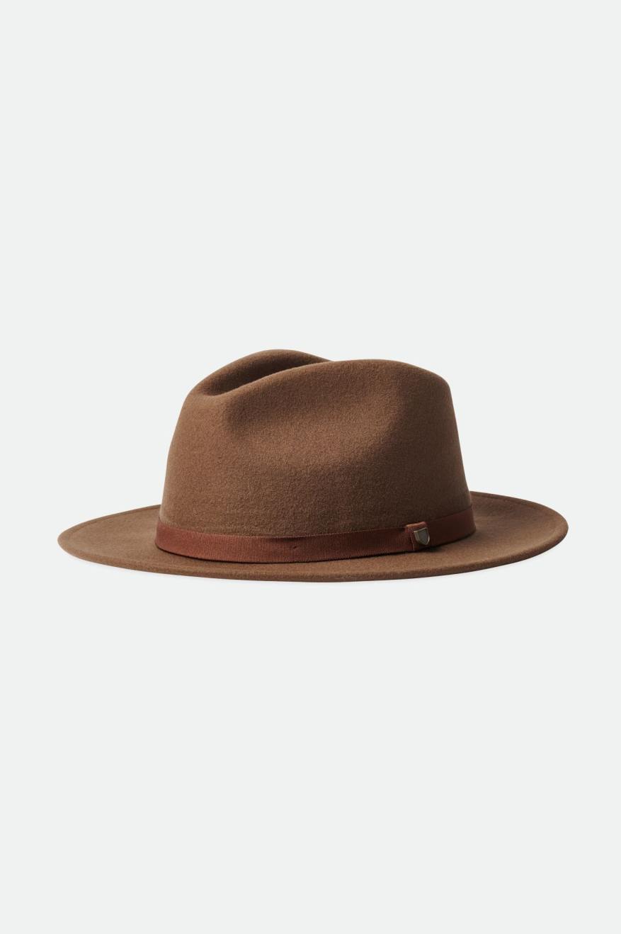 Brixton Messer Packable Fedora Női Fedoras Barna | VIQJ-18549