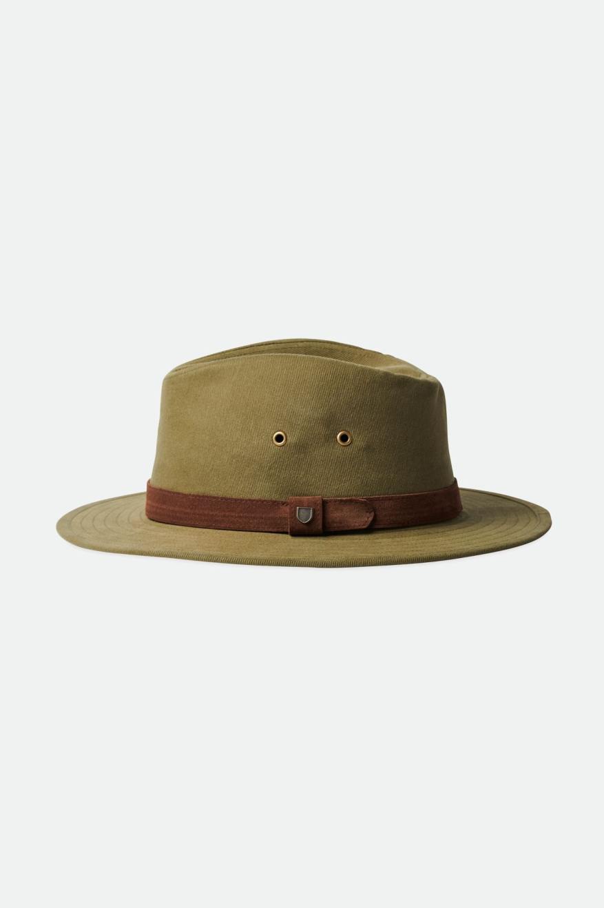 Brixton Messer Utility Adventure Fedora Női Fedoras Olivazöld | EUPF-12509