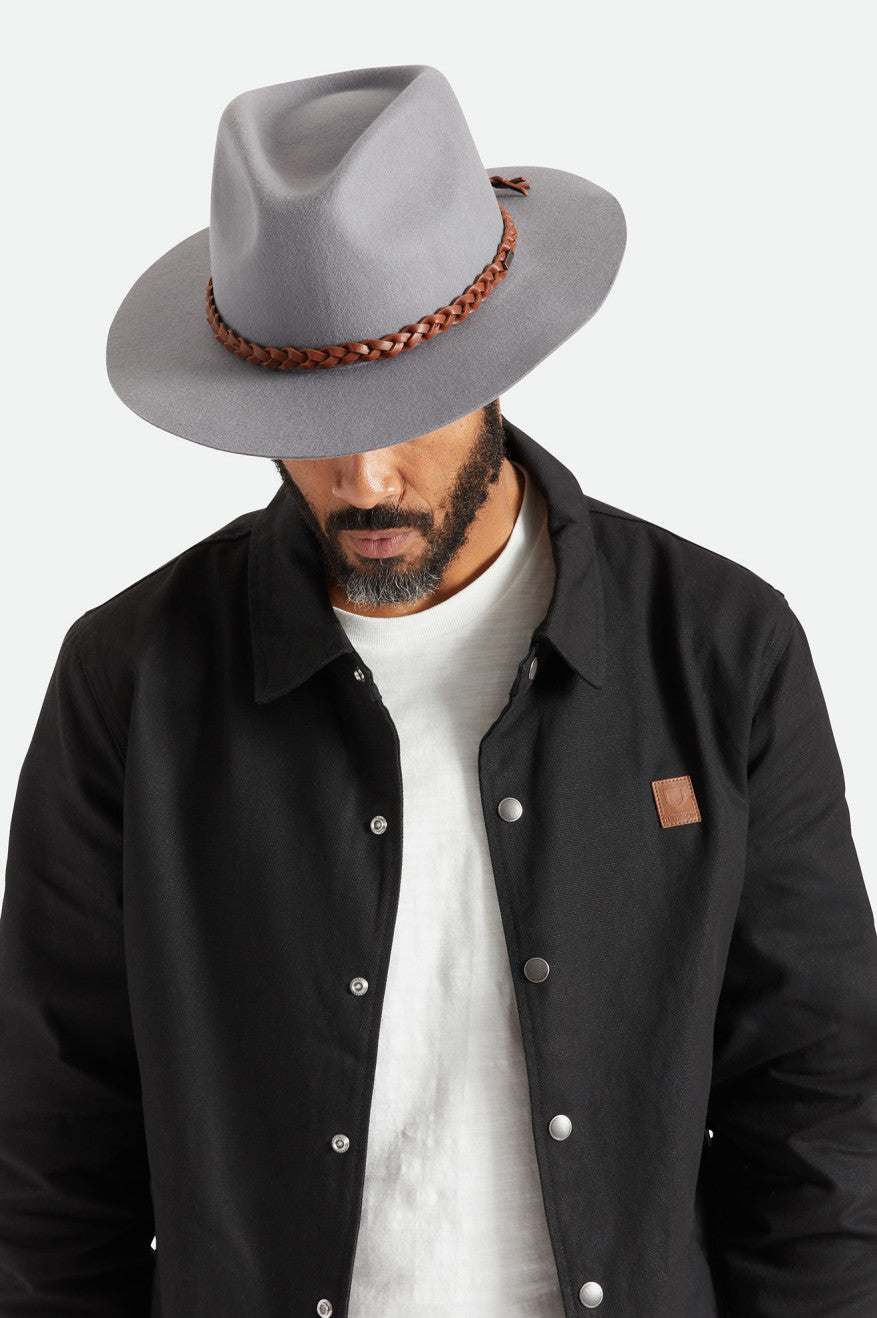 Brixton Messer Western Fedora Női Fedoras Szürke | ZHIE-34075