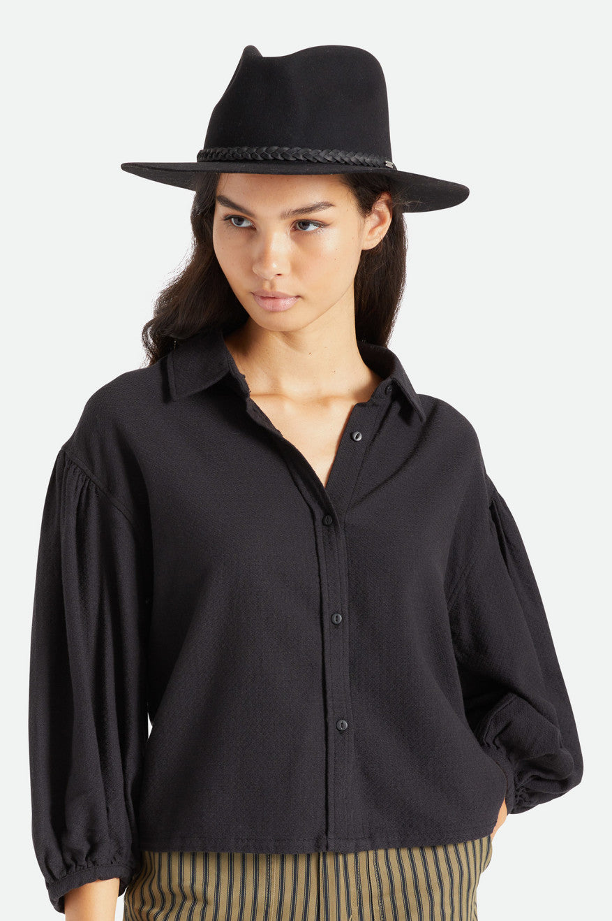 Brixton Messer Western Férfi Fedoras Fekete | YJKL-87059