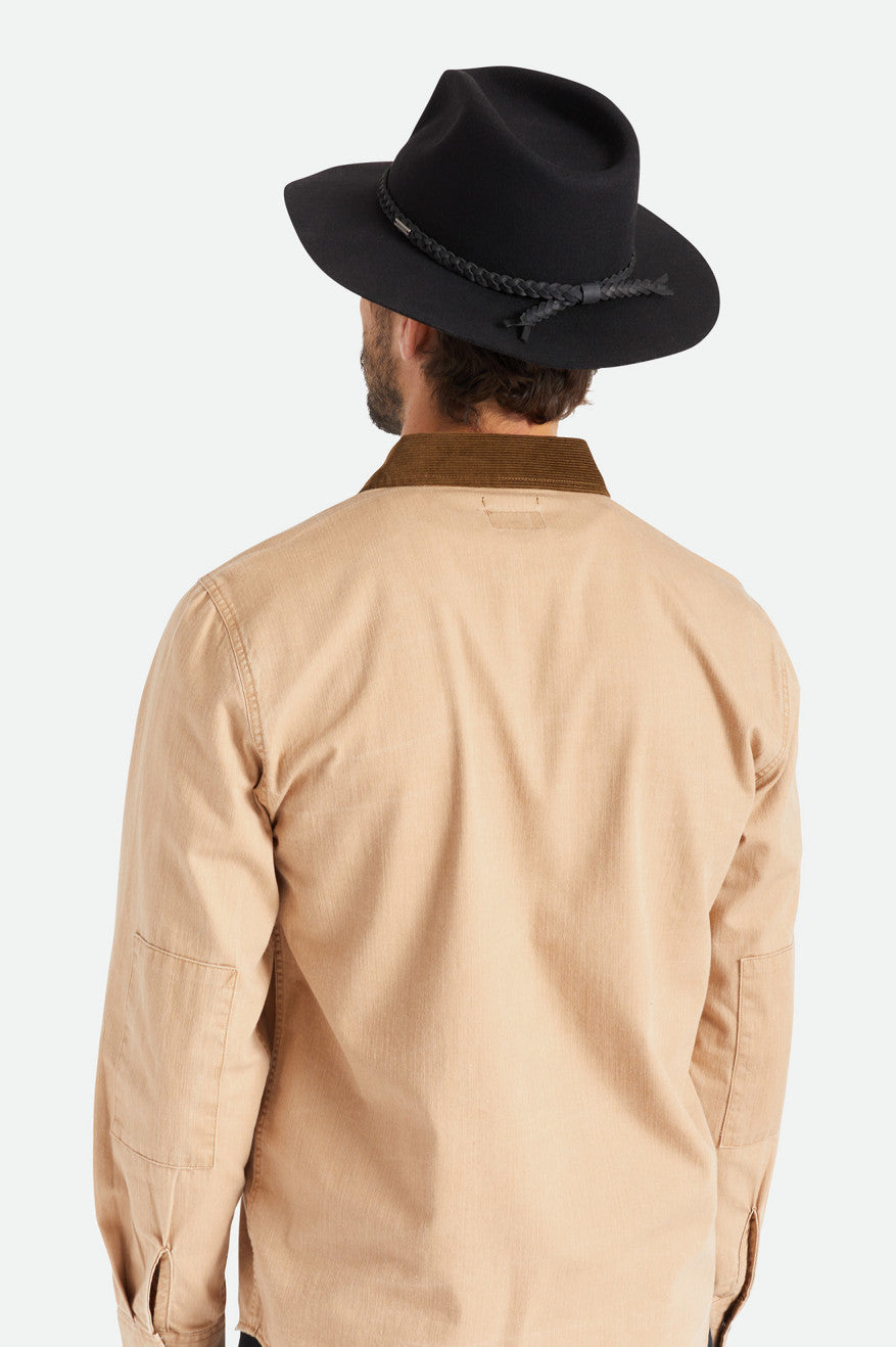 Brixton Messer Western Férfi Fedoras Fekete | YJKL-87059