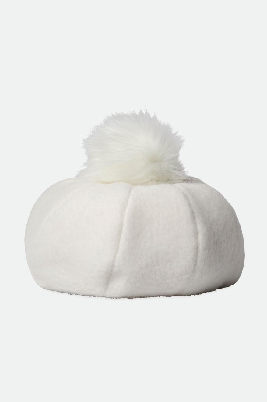 Brixton Natalie Oversized Pom Beret Női Kalap Fehér | AKSV-15624