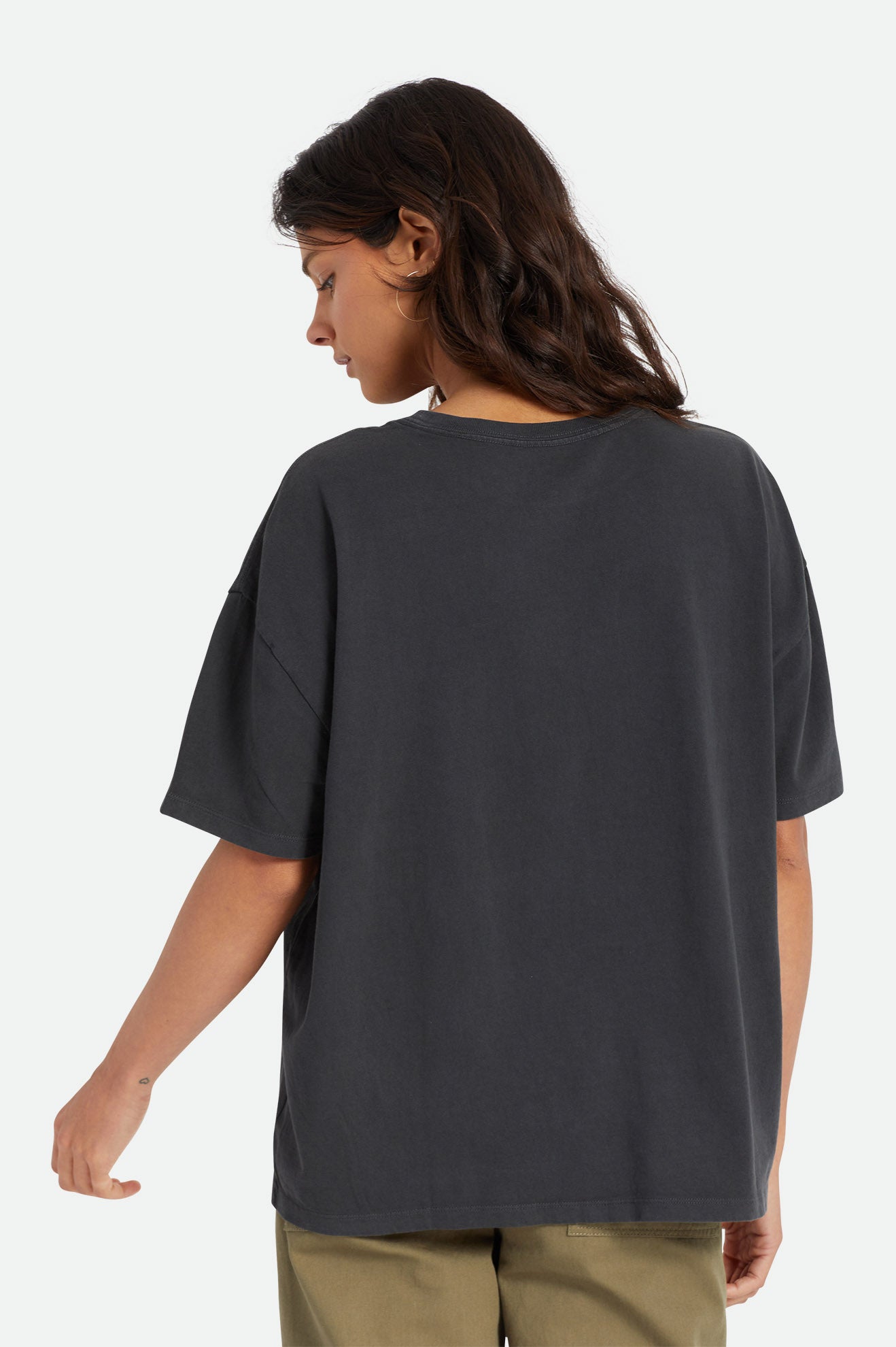 Brixton Oversized Boyfriend Tee Női Felsők Fekete | EZJY-92317