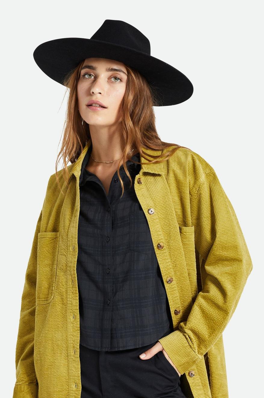 Brixton Primrose Felt Fedora Női Fedoras Fekete | WGMX-17263