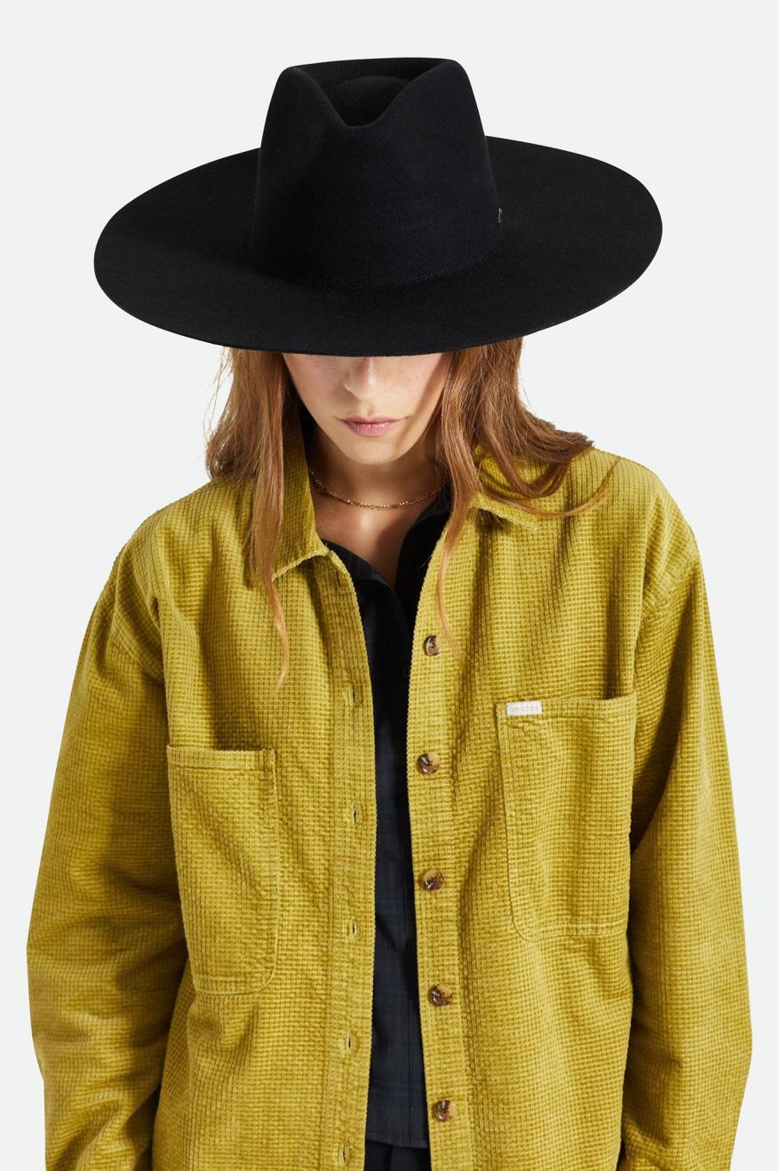 Brixton Primrose Felt Fedora Női Fedoras Fekete | WGMX-17263