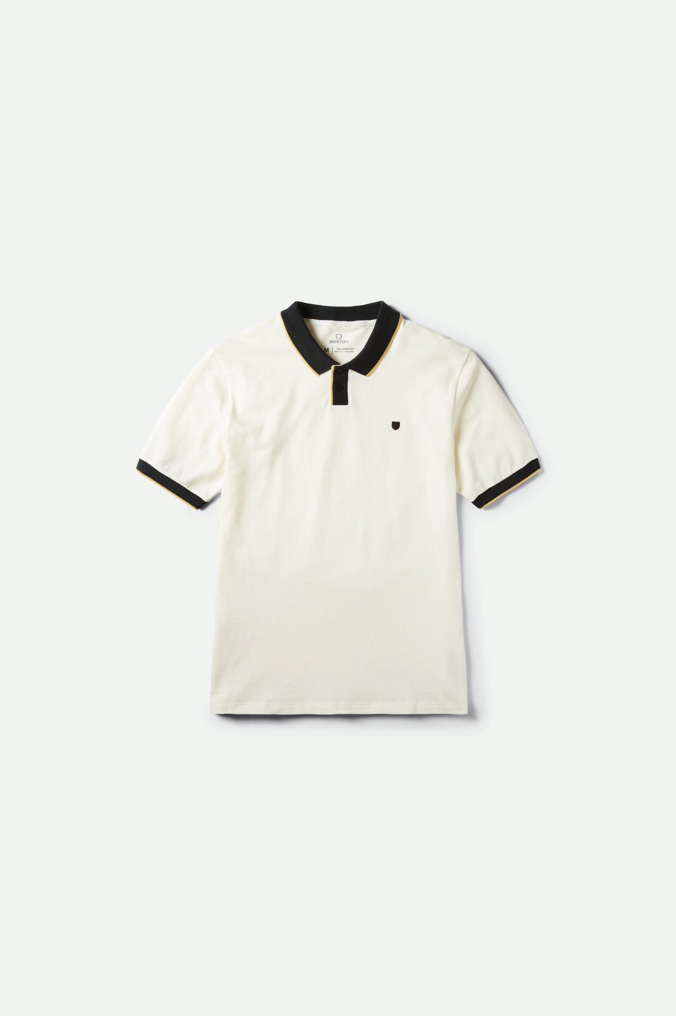 Brixton Proper S/S Polo Férfi Kötöttáru Fehér Fekete | MKXF-70362