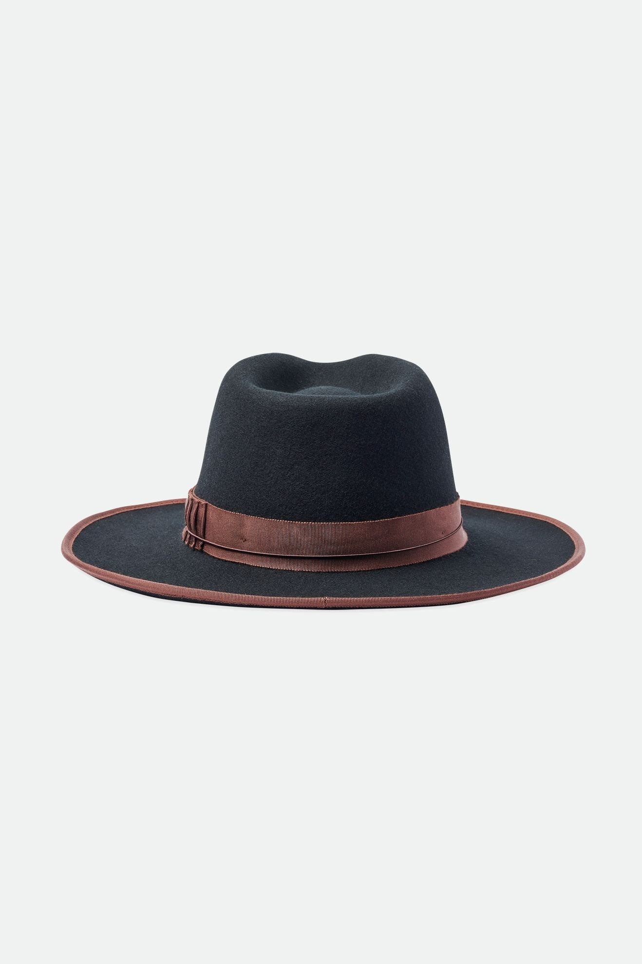 Brixton Reno Férfi Fedoras Fekete Barna | GUBS-75908