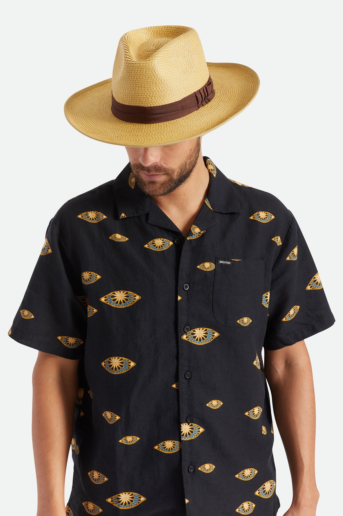 Brixton Reno Straw Hat Női Kalap Barna | ZJFQ-49531